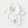 Mameluco de Gasa para Bebé, Mameluco de Verano para Bebé, Mameluco de Fibra de Bambú de Manga Larga, Ropa de Verano con Aire Acondicionado para Niños, Bebé Recién Nacido