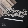 2025 Navidad Muñeco de Nieve Vela Decoración para Pastel Adornos Fieltro Diamante Feliz Navidad Luz Brillante Enchufe
