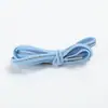 Cordón de zapato de doble capa para hombre y mujer, colorido, seda plateada, deportivo, infantil, elástico, punta redonda, cordón plano, banda elástica para suéter