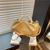 Bolso Perla Niña Dulce Bolso de Mano Moda Femenina Versátil Plegado Cruzado Bolso Nube Mini Bolso para Teléfono Móvil