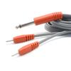 Cable de Electrodo a Clavija de Auriculares de 6.35mm Personalizado Cable de Zapatilla de Fisioterapia Uno a Dos Pines Cable de Masajeador