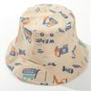 Primavera e outono novo chapéu infantil desenho animado carro bebê pescador chapéu bonito guarda-sol à prova de vento bacia chapéu fabricantes lote