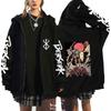 Moletom com capuz e zíper estampado lendário estilo espada berserk anime primavera e outono