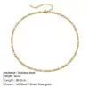 Chihang Jewelry Moda Transfronterizo Europeo y Americano Acero de Titanio Cadena Figaro Acero Inoxidable Cadena de Clavícula Collar Figaro Chapado en Oro