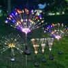 Luzes de LED solares de fogos de artifício para exterior para celebração de Ano Novo, decoração de jardim, gramado e canteiro de flores, luzes de fogos de artifício de liga de oito funções, novo modelo