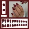 Parches Populares Portátiles para Uñas Transfronterizos, Parches Sencillos de Color Borgoña Puro, Parches Elegantes para Manicura de Comercio Exterior
