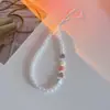 Funda para Teléfono Móvil Estilo Estrella Mismo Estilo Cadena de Perlas Estilo Ins Cadena para Colgar Memoria USB Celebridad de Internet Cadena para Colgar Joyería de Cristal Cadena para Teléfono Móvil para Mujer