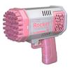 Máquina de Burbujas Luz Espacial de 40 Agujeros Versión Mini Gatling Eléctrica Soplador de Burbujas Manual Juguete para Niños Pistola de Burbujas