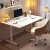 Escritorio móvil de altura ajustable accionado por manivela para uso doméstico, escritorio de estudio para niños, escritorio de escritura para estudiantes en el dormitorio, escritorio de oficina para computadora de escritorio