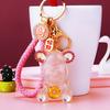 Chaveiro de Carro Urso da Sorte da Maré Nacional Pingente de Bolsa Feminina de Cristal Fofo Anel de Chaveiro Diamante Pendurado Presentes