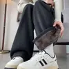 Pantalones de pana americanos resistentes al frío del noreste para hombre, invierno, con felpa, engrosados, microcampana, pants deportivos, pantalones de algodón resistentes para jóvenes