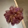 Estilo Nuevo Corea del Sur Talla Grande Malla Viñeta Floral Anillo para el Pelo Intestino Grueso Accesorios para el Cabello Elegantes y Elegantes Bola de Cabello Cola de Caballo Baja