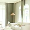 Cortinas Chenille Espiga Verde Matcha Alto Blackout Cortinas Keqiao Tela Acabada Venta al por Mayor Dormitorio Francés Sala de Estar