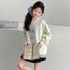 Sudadera Corta para Niñas 2026 Primavera y Otoño Nuevo Estilo Moda Infantil Lazo Ropa de Moda para Niñas y Niños Mayores