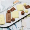 Molde de Silicona para Galletas, Barquillo, Galleta, Decoración de Velas Aromáticas con Forma de Chocolate, Molde para Pastel de Fondant