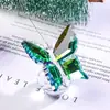 Decoraciones de Cristal de Colores, Adornos de Mariposa de Cristal en Bruto Transfronterizos, Manualidades de Piedra Triturada, Adornos de Mariposa para Muebles