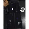 Jeans de verano rotos con bordado de pedrería y diseño de cruz, unisex, marca de moda americana de alta calle, corte holgado, pantalones rectos ligeramente acampanados