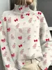 Sudadera de cuello alto para mujer con estampado digital navideño Shopee, fresca y cálida, se puede pedir individualmente