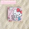 Espelho Pequeno Sanrio Fofo Alto Valor de Beleza Espelho de Maquiagem Portátil com Luz Dormitório de Estudante Espelho de Maquiagem Dobrável