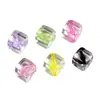 Cor de gelo transparente núcleo tingido furo inclinado contas quadradas de 13MM pulseira DIY corrente de celular acessórios de joalheria materiais de contas artesanais