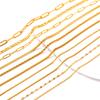 Acero Inoxidable Chapado al Vacío en Oro de 18K Cadena de Eslabones Torcidos Moderna Versátil Cadena de Caja Extensión Collar Joyería DIY Cadena Lisa