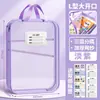 Bolsa de Clasificación de Temas en Forma de L, Bolsa Transparente Portátil para Documentos, Bolsa de Libros de Malla con Apertura Grande, Bolsa para Exámenes, Bolsa de Almacenamiento para Exámenes