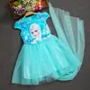 Vestido de Princesa Reina de Nieve Verano Elsa Ropa Infantil Vestido de Mujer Elsa Vestido Elsa Algodón Manga Corta