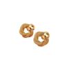 Aretes al por mayor transfronterizos de lujo ligero nicho simple huecos temperamento aretes anillo enrollado multicapa aretes dorados de alta gama
