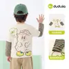 Dibujo Animado en la EspaldaRopa Infantil Dudu Camiseta Infantil Primavera Tops para Niñas Ropa Elegante para Niños Tendencia de Moda de Primavera
