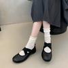 Zapatos Planos Franceses Redondos Mary Jane para Mujer 2025 Nuevo Otoño Zapatos de Ballet con Faldas
