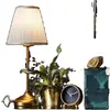 Lámpara de noche vintage para dormitorio, luz de lujo nórdico americano, moderna minimalista europea, de escritorio creativa, acogedora, con cordón, lámpara de mesa pequeña
