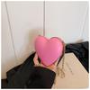 Bolso bandolera con cadena de amor para mujer, minibolso de acrílico de color sólido, estilo occidental, novedad de verano de 2024