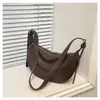 Bolsa de Bolinho de Design Vintage de Nicho para Mulheres, Nova Moda 2026 Bolsa Croissant Macia, Bolsa de Ombro Único Transversal, Tendência Transfronteiriça
