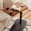 Mesa Lateral de Sofá, Mesa de Cabeceira Móvel para Quarto, Mesa de Centro para Sala de Estar, Mesa Pequena, Rack de Armazenamento para Varanda, Mesa de Computador Elevatória