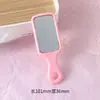Peine mini lindo estilo Ins de colores dulces con espejo de maquillaje portátil, alto valor estético para niñas