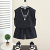 8581 Conjunto Delgado de Verano para Niños 2026 Nuevo Elegante y de Moda Conjunto de Chaleco sin Mangas para Niños