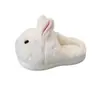 Lindas Pantuflas de Algodón de Peluche de Conejo para Mujer, Calientes para Otoño e Invierno, Pantuflas de Exterior de Suela Gruesa, Medias Pantuflas Cerradas Peludas