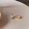 O produto real é muito brilhante! Zircônia microincrustada banhada a ouro 14K fivela de orelha simples de alta qualidade brincos elegantes da moda trendy ins brincos brincos