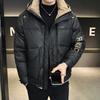 Marca de moda popular de TikTok 2023 Invierno nuevo diseño para hombre chaqueta acolchada de plumón de pato blanco con costuras y capucha, chaqueta casual