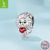 Yinziyun Nova Pulseira de Coração Leão em Prata Esterlina S925 com Contas Exquisite Animal Fofo Contas para Montagem de Joias Contas Soltas