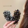 Pinza de Plátano con Estampado de Leopardo y Flores para Otoño e Invierno para Mujer 2025 Nuevo Pinza de Cola de Caballo de Alta Gama para la Parte Posterior de la Cabeza Accesorios para el Cabello