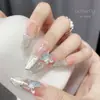 Nuevo taladro de uñas de circón Qiansi Mengdie decoraciones de alas de mariposa de doble ala tridimensionales para uñas venta al por mayor