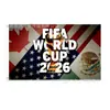 Comercio Electrónico Transfronterizo Copa Mundial 2026 en Estados Unidos, Canadá y México: Parche de Patchwork de Banderas de Estados Unidos y Canadá, Bandera de Torneo, Artículos para Animar