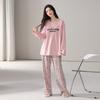 Pijamas de Nuevo Estilo 2026 para Mujer, Conjunto de Pantalones de Manga Larga de Algodón Puro, Adecuado para Estudiantes Universitarios para Usar Afuera, Ropa para el Hogar, Venta al por Mayor y Personalización del Fabricante