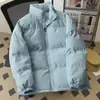 Venta Directa de FábricaChaqueta de Algodón con Cuello Alto para Hombre 8818111 Color Sólido Casual Acolchada de Algodón Chaqueta Tipo Pan Ropa de Pareja Chaqueta de Algodón para Adolescentes