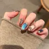 Unhas Usáveis Feitas à Mão, Estilo Desejo Puro, Menina Apimentada Olho de Gato Borboleta Nail Art de Boutique, Unhas Usáveis Finas em Formato de Cachorro, Unhas Postiças Atacado