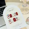 [Desfile de Moda] Uñas Portátiles Completamente Hechas a Mano que Realzan el Cutis, Pegatinas para Uñas Lindas Ojo de Gato Pintadas a Mano de Primavera Pegatinas para Uñas al por Mayor