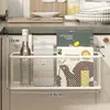 Cesta colgante para almacenamiento dentro de las puertas del gabinete, Estante de especias de pared para cocina, Organizador mágico para detrás de la puerta, Cesta colgante para film transparente y bolsas