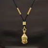 Cordão Espesso Sem Nó para Pingente de Bússola Oito Tesouros, Thangka, Amuleto de Buda, Pingente Dourado, Cordão de Colar para Homens
