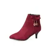 Dropshipping 2026 Botines Martin Cortos Mate de Comercio Exterior con Tacón Fino Alto, Punta Fina, Disponibles en Varias Tallas para Mujer, Temporada de Otoño e Invierno